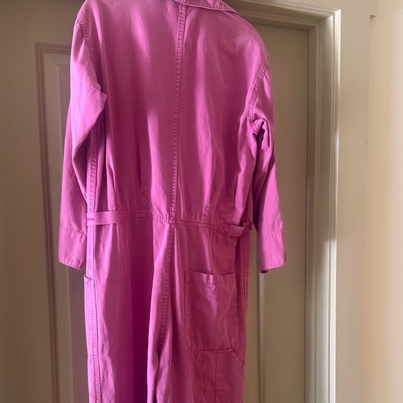 Anthropologie Fuchsia Button-Up Jumpsuit - Picture 4 of 5